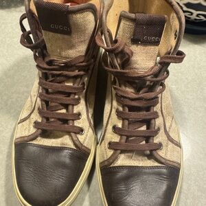 Gucci Men's Brown High-Top Sneakers